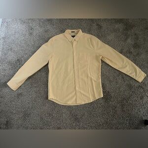 American Eagle Seriously Soft Oxford Button Down Shirt - Yellow - L